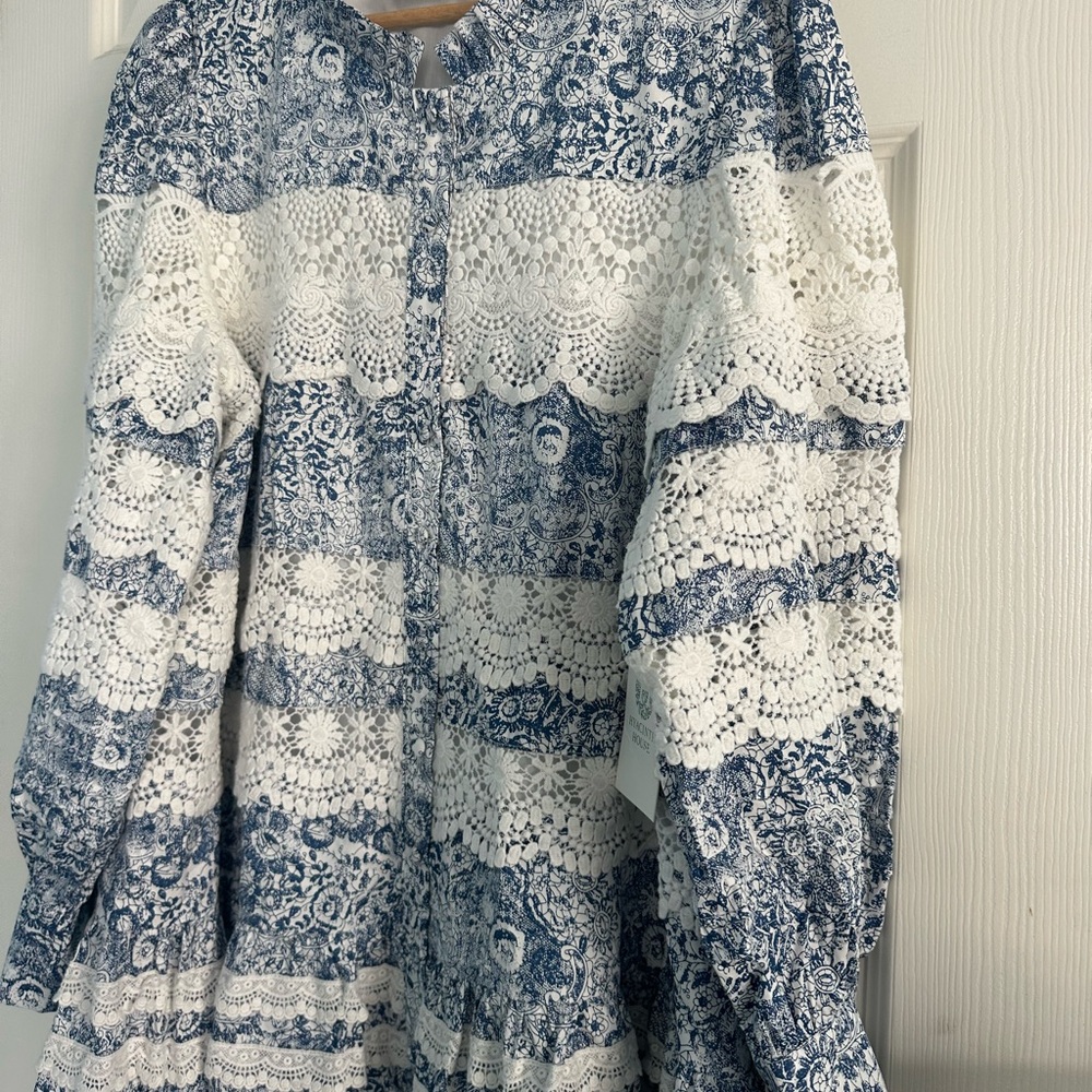Tuckernuck Blue and White Long Sleeve Dress - Picture 7 of 10